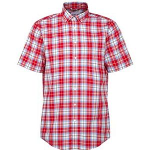 Seidensticker Chemise à manches courtes pour homme Coupe droite, rouge, 43