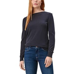 s.Oliver Dames Sweatshirt 120.11.899.17.170.2112210, Navy, 46, Navy Blauw