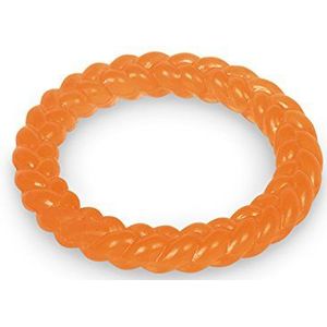 Nobby TPR ring, gevlochten, hondenspeelgoed, diameter 14,5 cm, oranje