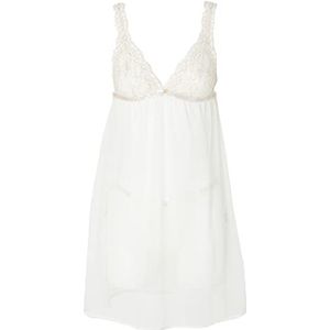 Emporio Armani Baby Doll + String Lace Kerstmis lingerie set dames, Pale Cream, M, Pale Cream