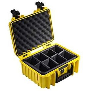 B&W International 3000/Y/RPD koffer schokbestendig/waterdicht/ultraresistent, met bekisting van gevoerde stof, geel