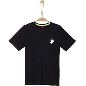 s.Oliver T-shirt voor jongens, zwart.