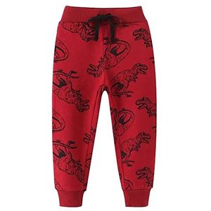 Pantaloni lunghi per ragazzi Lange kinderbroek voor jongens voor kinderen en jongeren (15 stuks), Dinosaurus rood