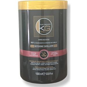 Keragold Pro Botoxine Capillair, zonder sulfaat, 96% natuurlijke ingrediënten, 1000 ml (DD keratine & hyaluronic)