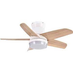 Eden pulse Ventilator wit/beuken, 24 W, 2400 lm, 5 vleugels, 91D, instelbare temperatuur, 32,5 x 91 x 91 cm