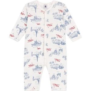 Petit Bateau A0csv Slaap goed zonder voeten, uniseks, baby (1 stuk), Wit/Veelkleurig
