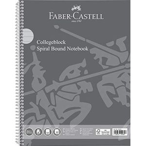 Faber Castell 10418 Universiteitsblok DIN A4, 80 vellen/90 g/m², FSC-Mix gecertificeerd, fijn, houtvrij schrijfpapier, Made in Germany, gelinieerd - dubbelzijdige rand, 1 stuk