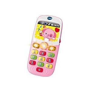 VTech - Babysmartphone, tweetalig, roze, babytelefoon, speelgoed voor het ontwaken - Franse versie