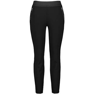 Samoon Lucy Pantalon stretch pour femme - Pantalon de loisirs - Long - Couleur unie - Longueur normale, Noir, 52/grande taille