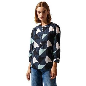 Street One A344113 Damesblouse met print, Cool vintage groen