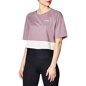 adidas W Felsblock T-shirt voor dames, Heprme/orgrme