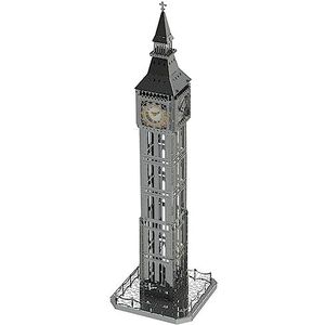 Metal Time La Grande Cloche, Big Ben standbeeld architectuur model, bouw 3D-puzzel voor volwassenen en kinderen, roestvrijstalen constructie met gereedschapskist - 35 delen.