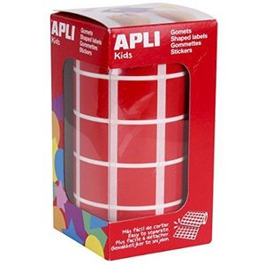 APLI Kids - Rol vierkante gum, 20,0 mm, kleur rood