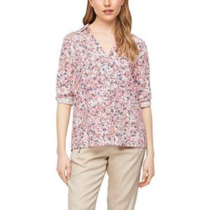 s.Oliver Damesblouse van viscose met geweven structuur, lichtroze