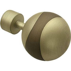 Gardinia Orbit 2 x eindkappen van metaal, champagne, cappuccino, voor gordijntechniek Ø 19 mm