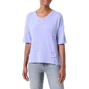 KEY LARGO T-shirt à col en V Signature pour femme, Lilas cool (1369), M