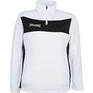 Spalding Evolution II 1/4 Zip Top heren lange mouwen, wit/zwart, FR: S (maat fabrikant: S)