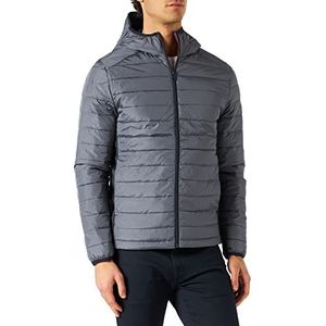 JACK & JONES Jjeace Spring Puffer Hood Gewatteerde jas voor heren, grijs