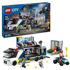 LEGO 60418 City Het mobiele wetenschappelijke politielaboratorium, quad-speelgoed, cadeau voor kinderen vanaf 7 jaar, en minifiguren
