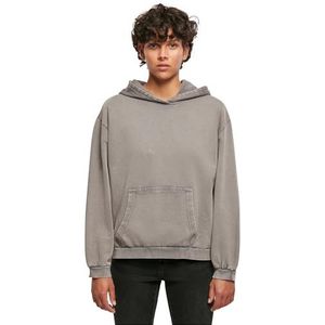 Build Your Brand Ladies Acid Washed Oversize Hoody voor dames, Asfalt