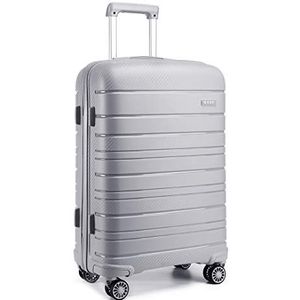 Kono Lichte koffer met harde schaal voor op reis, grijs., Kono koffer