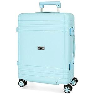 Movom Afmetingen koffertje, blauw, 40 x 55 x 20 cm, stijf, polypropyleen, 78 l, 2,66 kg, 4 wielen, dubbele bagage, handbagage, blauw, cabinekoffer, blauw, Blauw, cabine koffer