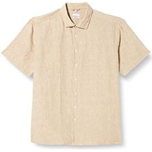 Seidensticker Chemise à manches courtes pour homme Coupe droite, beige, 44