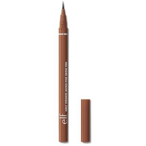 e.l.f. Holy Strokes Micro-Fine Brow Pen voor wenkbrauwen met natuurlijke look, lange levensduur, waterdichte formule, veegbestendig, veganistisch en dierproefvrij, kastanjebruin