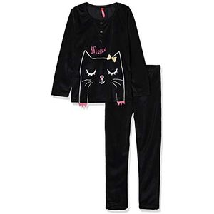 Lina Pink BF.kity.pyv Pyjamaset voor baby's, meisjes, Zwart (zwart)