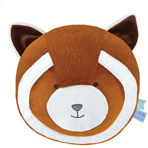 Doudou et Compagnie - UNICEF – kussen panda rood – oranje – 30 cm – cadeau voor geboorte – DC4064
