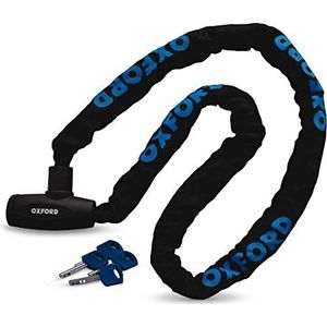 Oxford GP Chain8 Unisex ketting, rond, 1,2 m x 8 mm, zwart