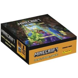 Panini Minecraft Trading Cards 3-Create, Explore, Survive Box met 18 vakken, 004734BOX18F