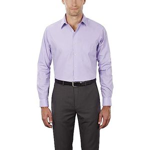 Van Heusen Poplin Regular Fit Solid Point Halsketting Dress Shirt Shirt Heren, Lavendel