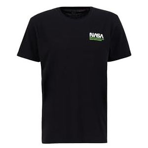 ALPHA INDUSTRIES Skylab Nasa T T-shirt voor heren (1 stuk), Zwart/Groen