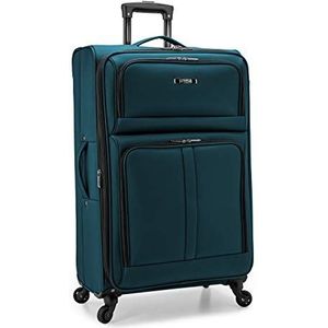 U.S. Traveler Anzio Zachte koffer met zwenkwielen, Blauwgroen, Anzio Softside Uitschuifbare koffer