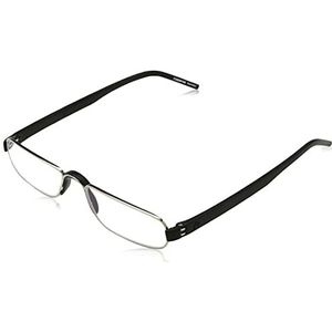 Rodenstock ProRead R2180 leesbril, uniseks, leeshulp voor hypermetropie, bril met licht roestvrijstalen frame (+1/+1,5/+2/+2,5), grijs.