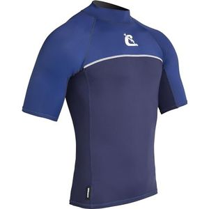 Cressi Shield Man Rash Guard Short/SL 1 heren, blauw/koningsblauw, L/4