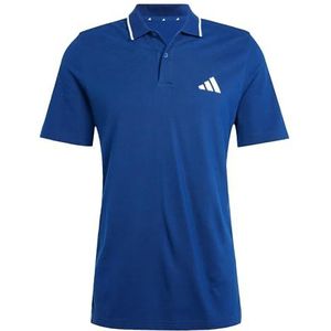 adidas Homme ESSENTIAL THREE STRIPES PIQUE POLO SHIRT, Dark Blue/White, XS