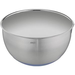 Emsa K32722 Prep&Bake mengkom van roestvrij staal, 22 cm, antislip bodem, perfecte stabiliteit, schenktuit voor nauwkeurig uitgieten, vaatwasmachinebestendig, krasbestendig, stapelbaar, roestvrij