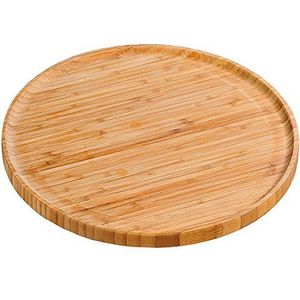 KESPER 58463 Pizzaplaat 32 cm van FSC-gecertificeerd bamboe/houten bord/pizzahouder/houten bord/houten servies