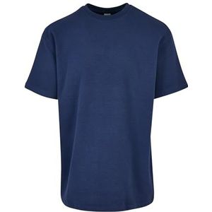 Urban Classics Oversized wafel-T-shirt voor heren, Donkerblauw