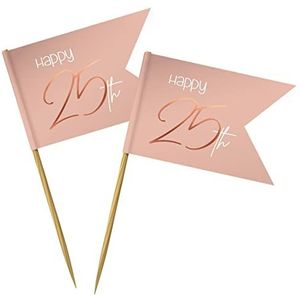 Folat 67825 Prickers Elegant Lush Blush, 25 jaar, 36 stuks