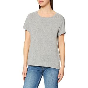 O'Neill Essential T-shirt voor dames met korte mouwen en ronde hals, casual logo, Zilverkleurig