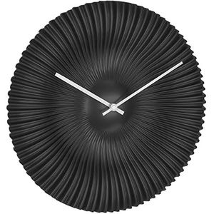 TFA Dostmann 60.3031.01 Horloge murale design rococo analogique à quartz design exclusif pour TFA Noir mat