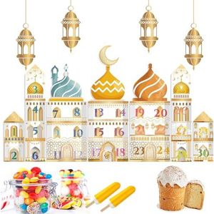 Diy Ramadan kalender om te vullen, 30 zakjes, adventskalender voor kinderen, ramadan zakjes om te vullen, Ramadan Mubarak kalender, Ramadan cadeauzakjes, knutselset (C)
