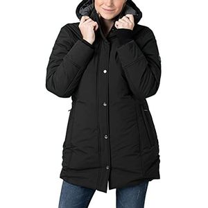 Timezone Puffer Coat gewatteerde damesjas, zwart