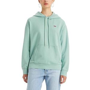 Levi's Standaard Sweatshirt Hoodie voor dames, Graniet groen