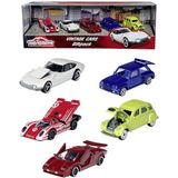 Majorette - Vintage Giftpack – miniatuurauto's van metaal – koffer met 5 voertuigen (1/64e) – 212053304SMO