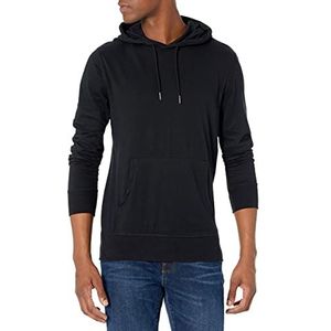 Amazon Essentials Lichtgewicht jersey hoodie voor heren, zwart, XS