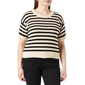 Part Two Priskapw PU pullover Relaxed Fit dames, Zwarte streep